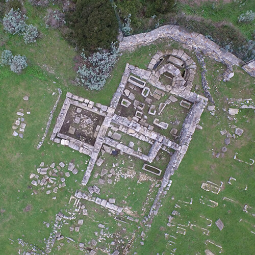 The area of the Cornus basilicas